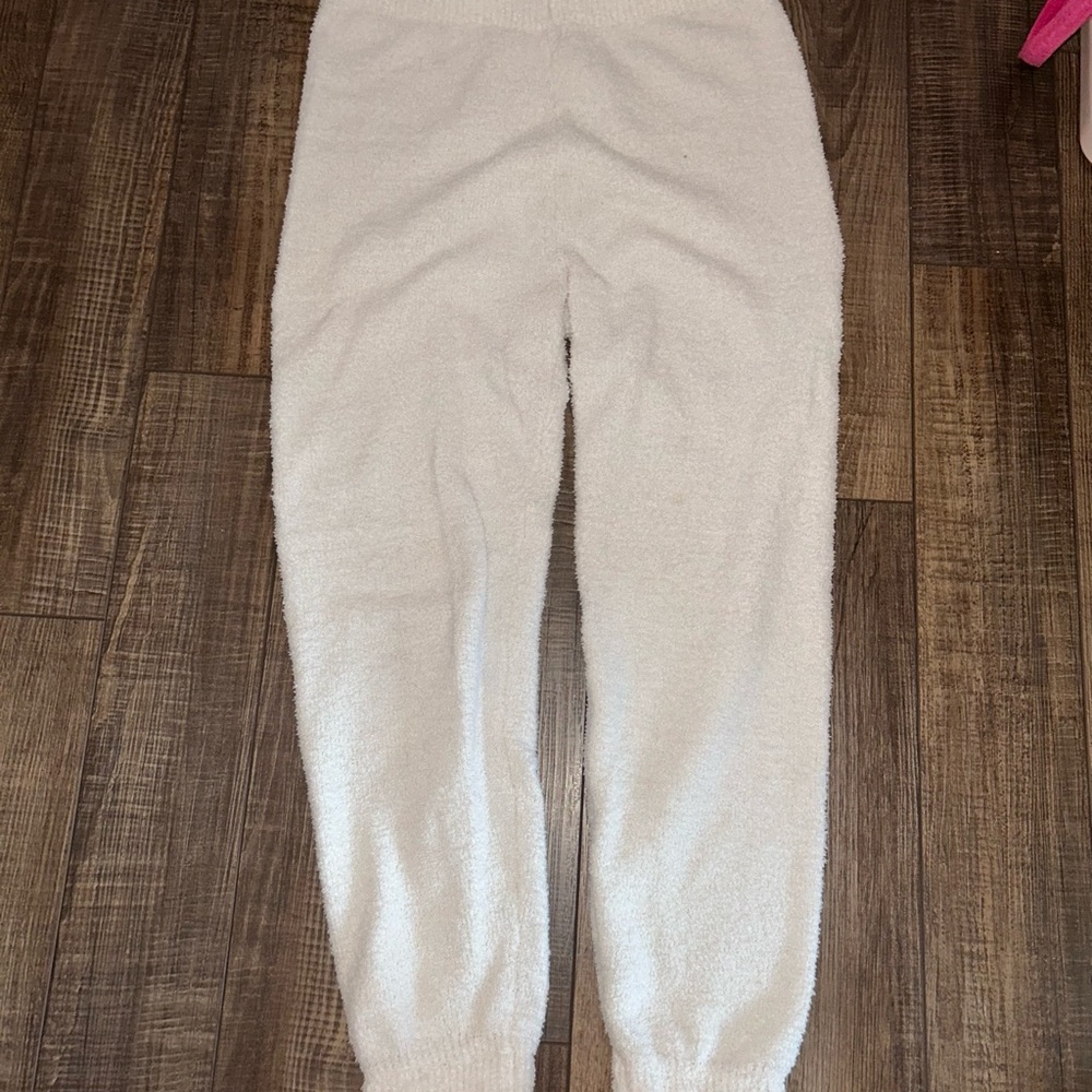 White Fuzzy PJ Pants